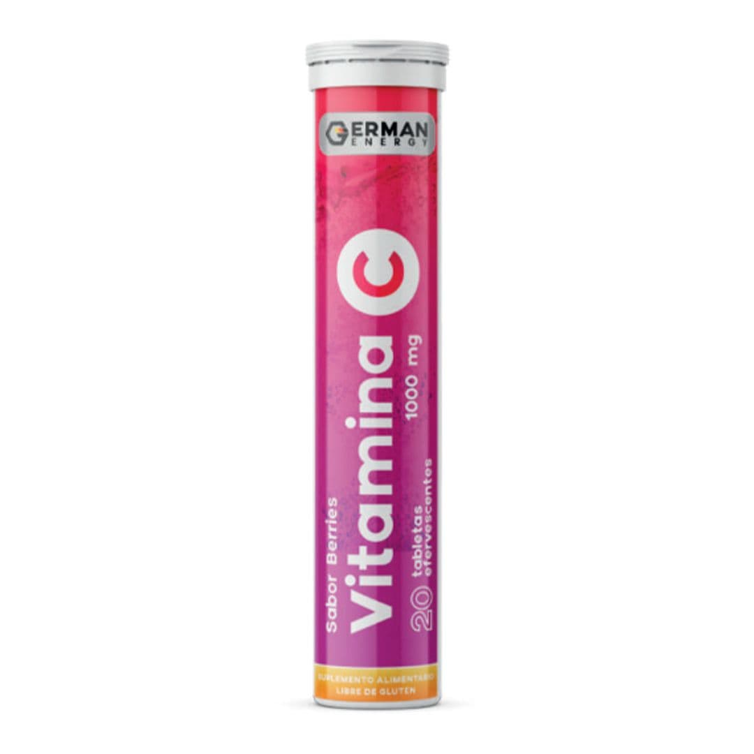 Suplemento German Energy Vitamina C mg Berries 1000 mg (20 Tabletas Efervescentes)_1