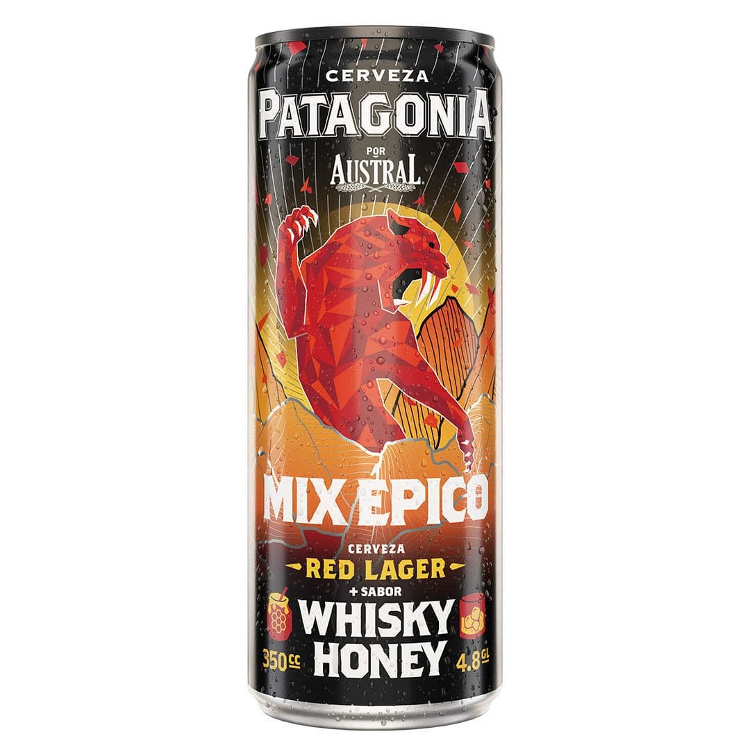 Cerveza Patagonia Red Lager Whisky Honey en Lata 350cc_1