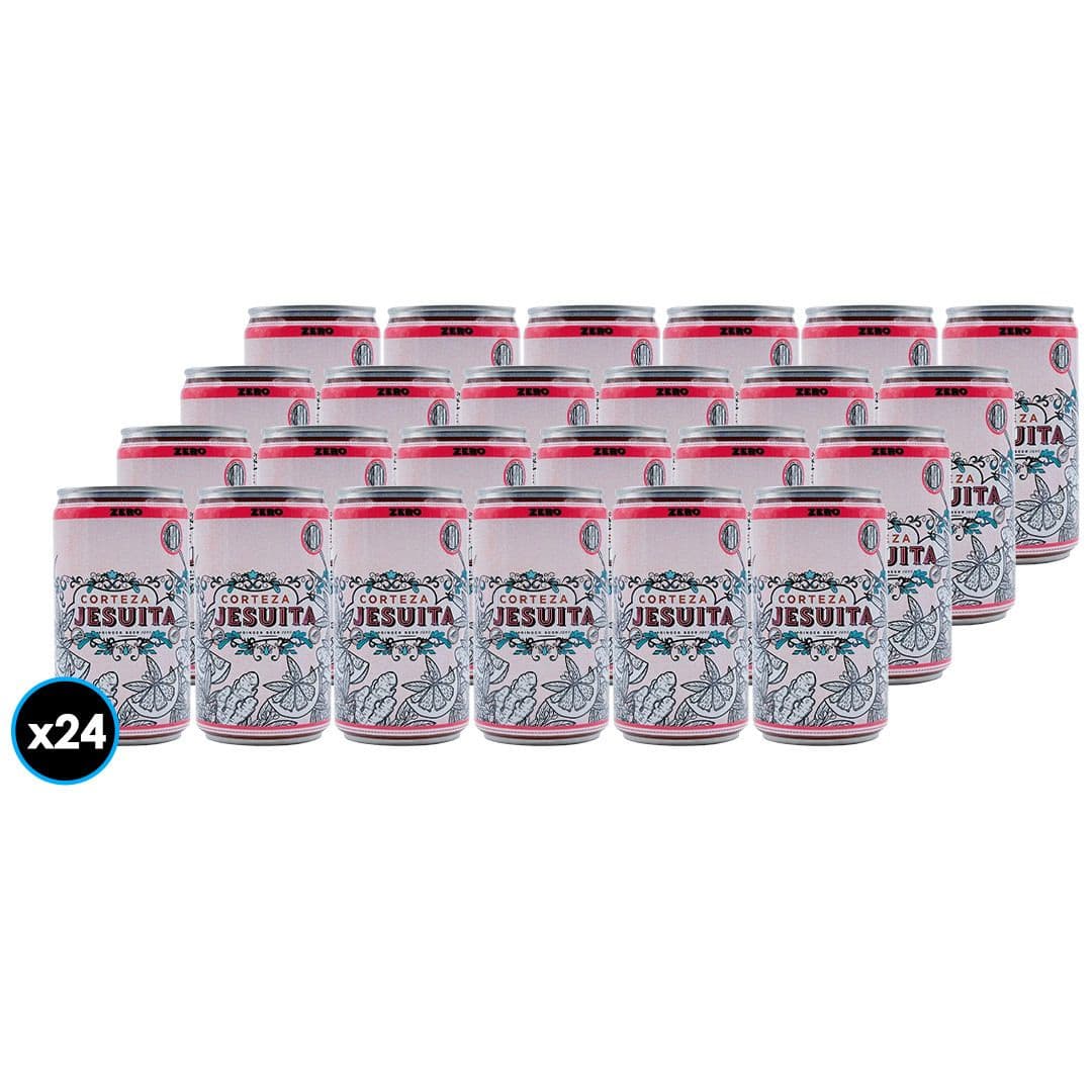 24x Bebida Corteza Jesuita Ginger Beer Zero 200cc_1