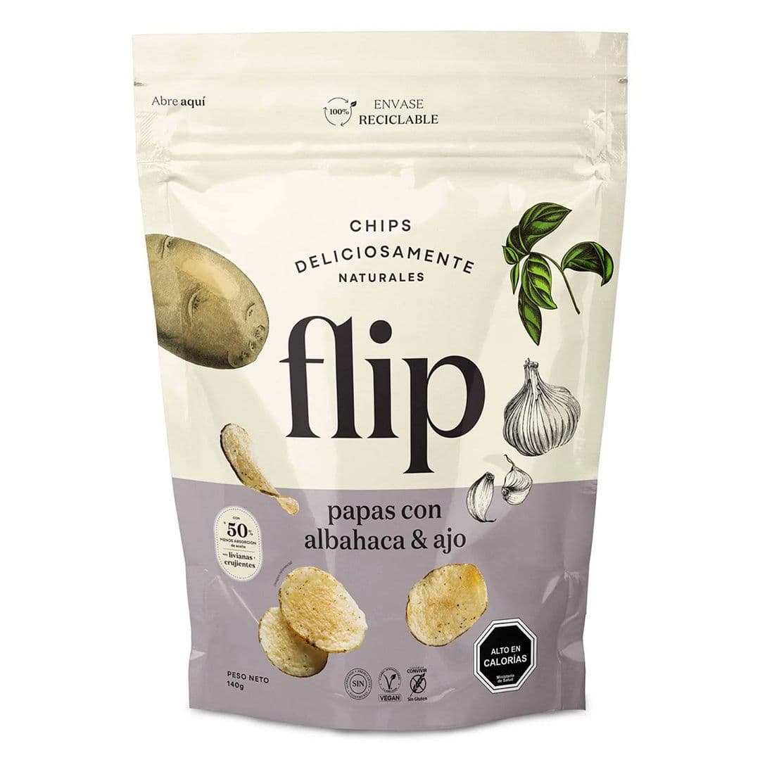 Chips Flip Papas Ajo Albahaca 140 grs_1