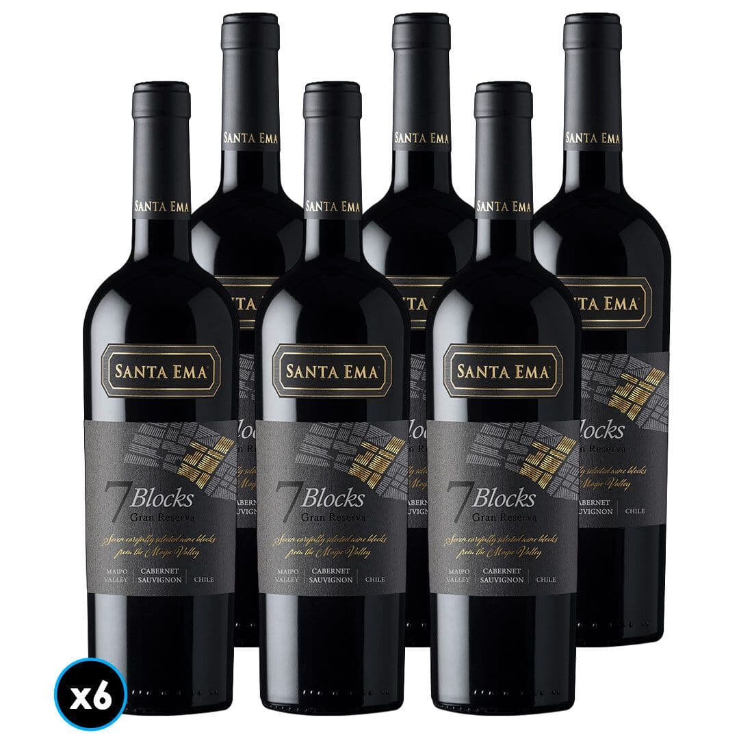CAJA SANTA EMA 7 BLOCKS GR (Cabernet Sauvignon): 6x Vino Santa Ema 7 Blocks Gran Reserva Cabernet Sauvignon 750cc_1