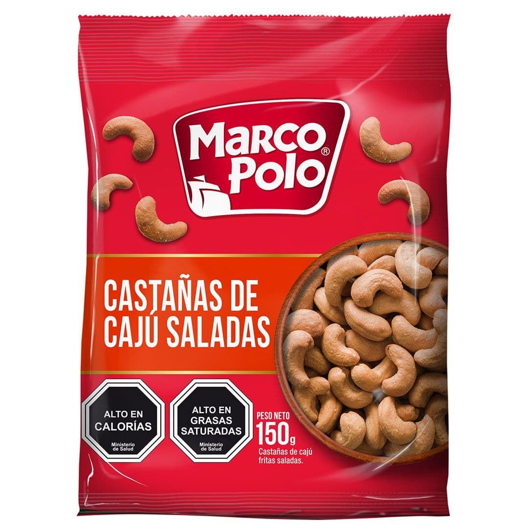 Castañas de Cajú Saladas Marco Polo 150 agrs._1