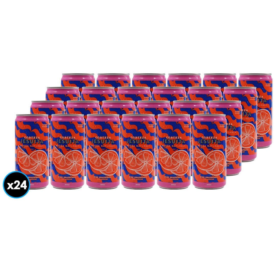24x Soda Natural Corteza Jesuita Pink Grapefruit Sin Azucar 269cc_1