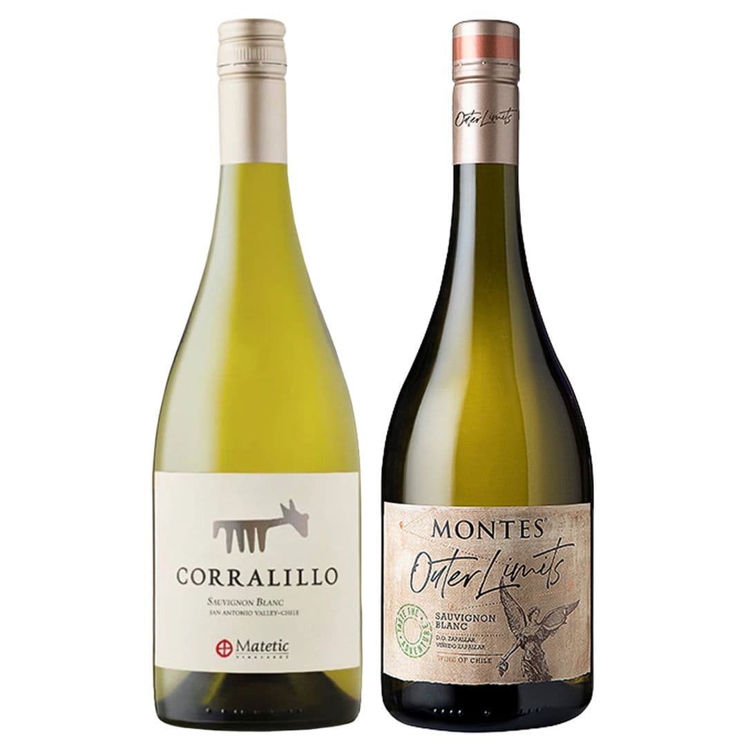 DUO MATETIC - MONTES: 1x Vino Matetic Corralillo Sauvignon Blanc 750cc + 1x Vino Montes Outer Limits Sauvignon Blanc Andes 750cc_1