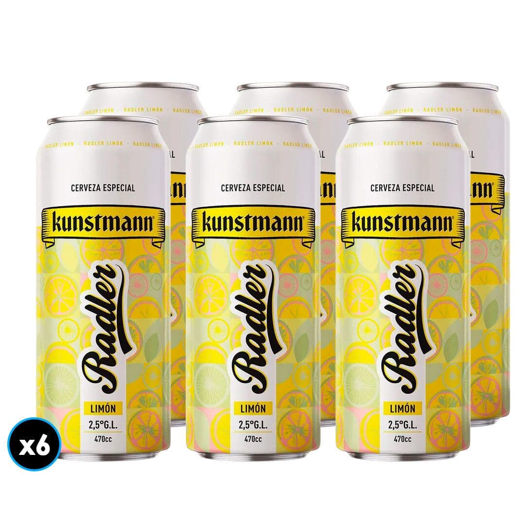 6x Cerveza Kunstmann Radler Limón en Lata 470cc_1
