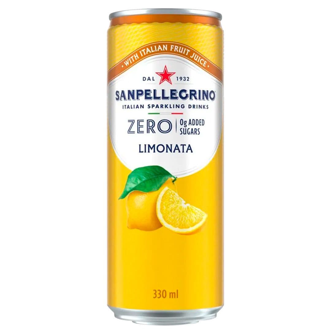 Agua San Pellegrino Limonata sin Azúcar Lata 330cc _1