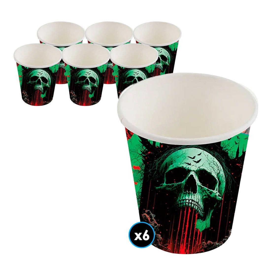 Vasos de Cartón Halloween 250ml (6 Unidades)_1