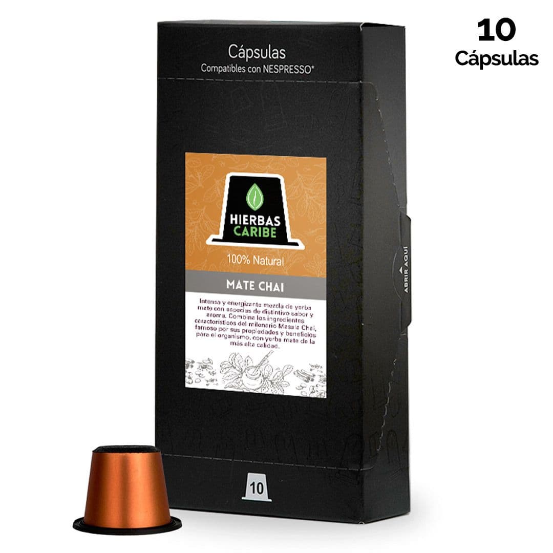 Cápsulas de Infusión Caribe Mate Chai Nespresso® Compatible (10 Unidades)_1