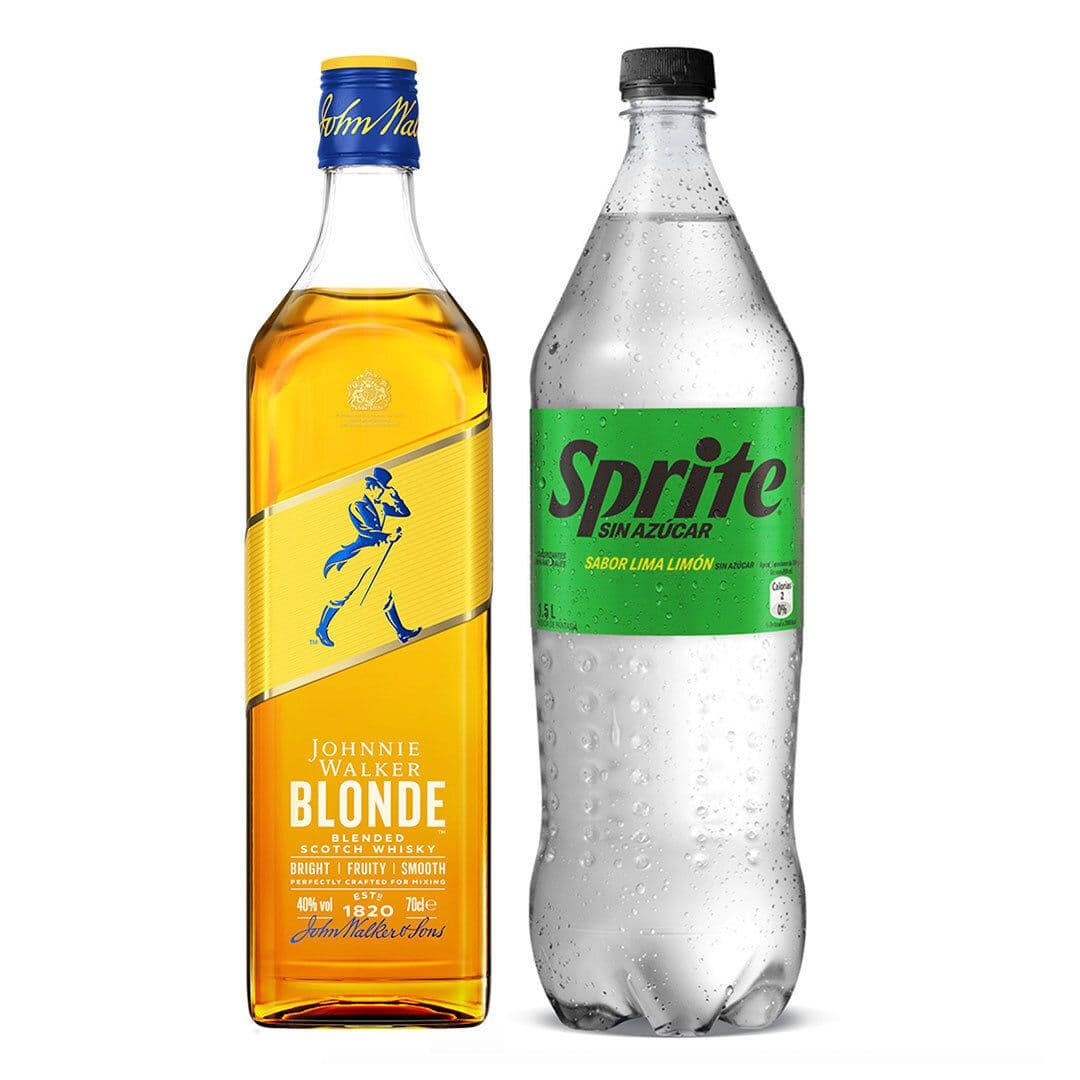 Pack JW Blonde-Sprite Zero: Whisky Johnnie Walker Blonde 750cc 40º alc. + Sprite Zero 1.5 lts._1