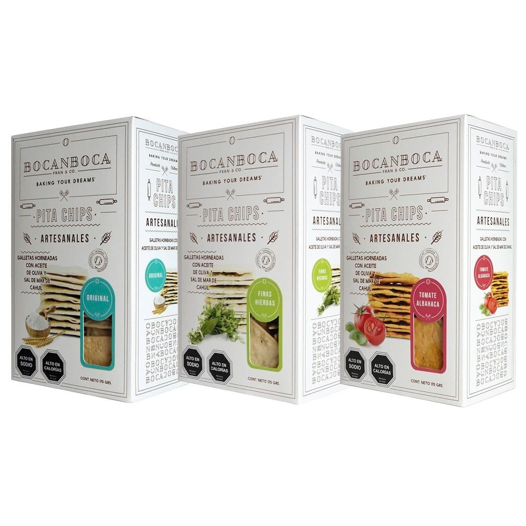 PACK PITAS CHIPS BOCANBOCA (Original, Finas Hierbas, Tomate Albahaca): 3x Variedades Pitas Chips Bocanboca 170 grs._1