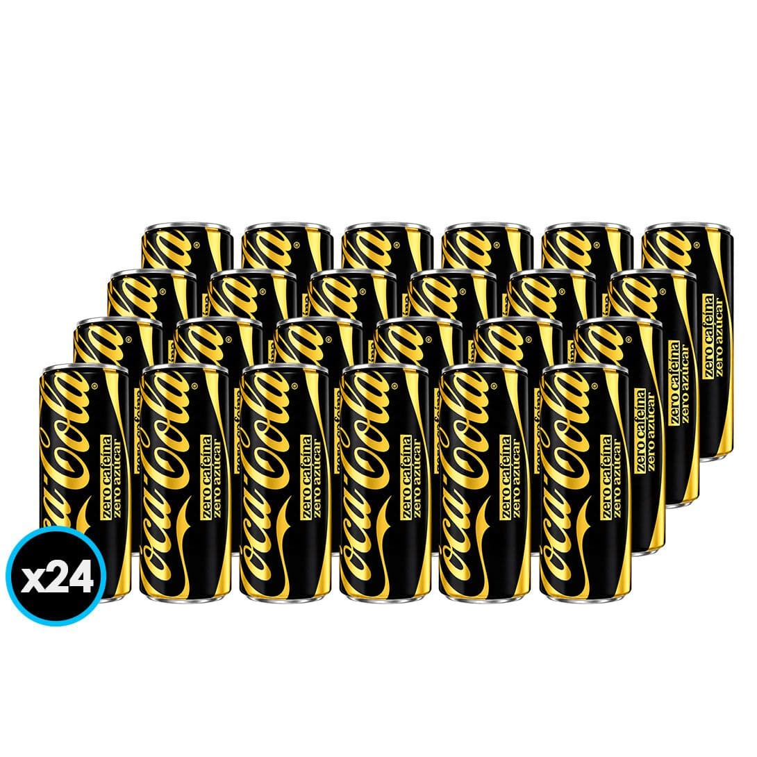 24x Bebida Coca-Cola Zero Cafeína Zero Azúcar Lata 310cc_1