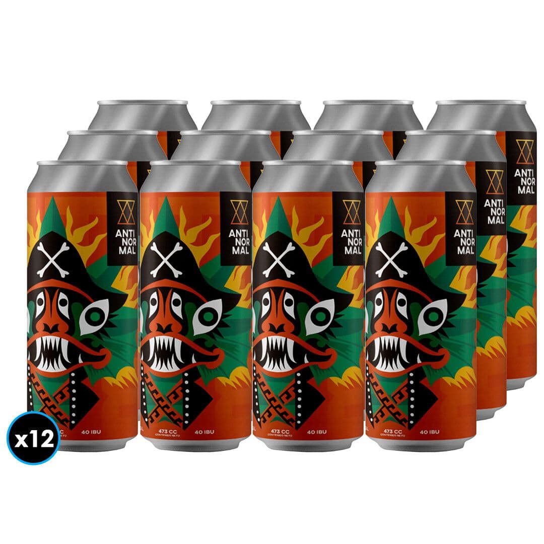 12x Cerveza Antinormal Hazy Ipa Cherimola Lata 473cc 5.8°_1