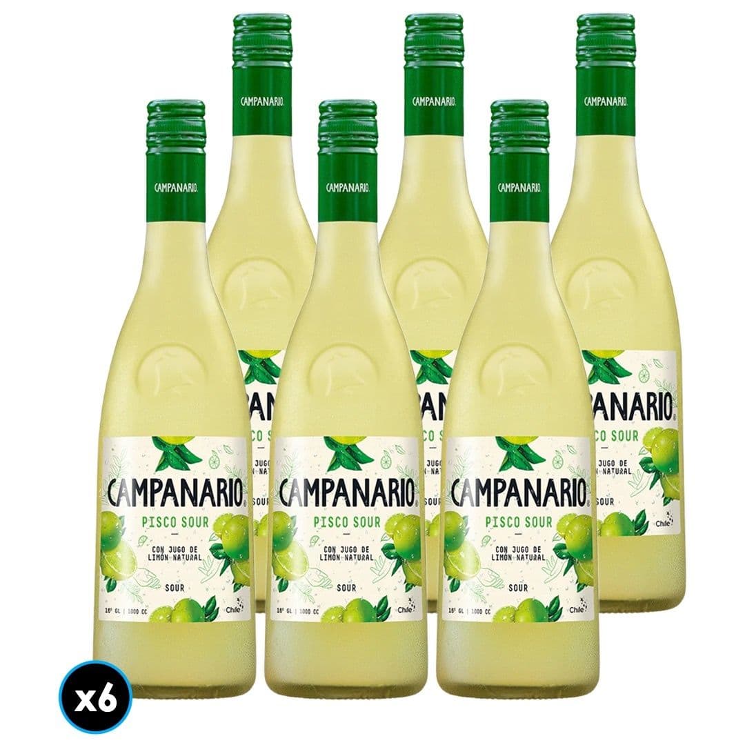 6x Pisco Sour Campanario Sour 1 Litro_1