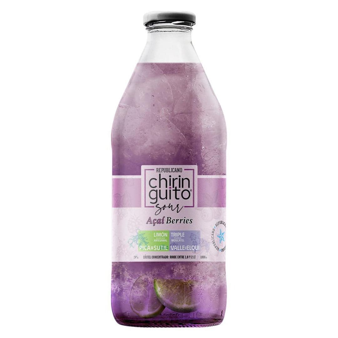 Pisco Sour Chiringuito Acai Berries Botella 1L 24° alc._1