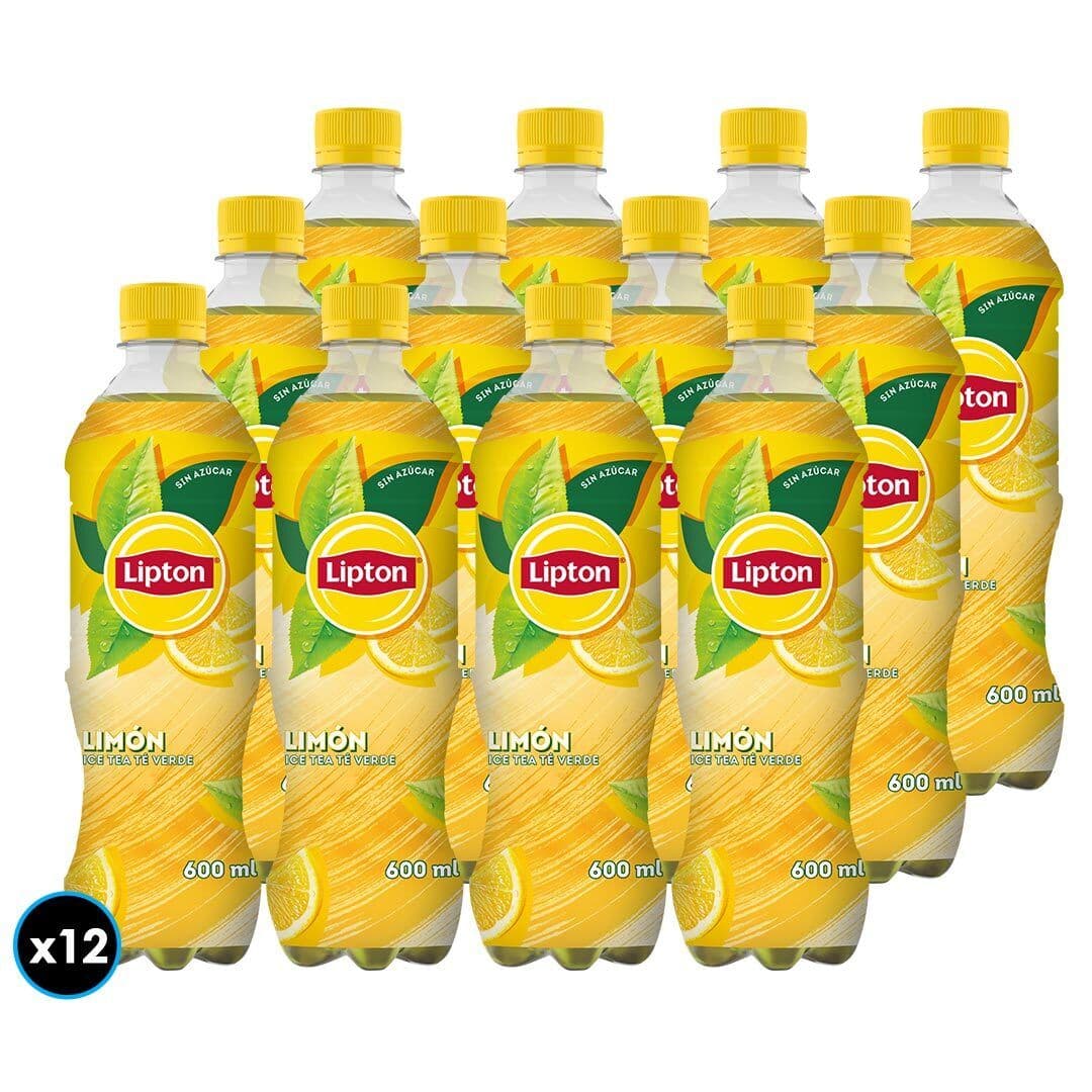 12x Té Helado Lipton Negro Verde Limón Zero 600cc_1
