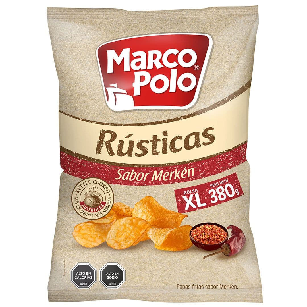 Papas Fritas Rúsitcas Merkén Marco Polo XL 380 grs. _1