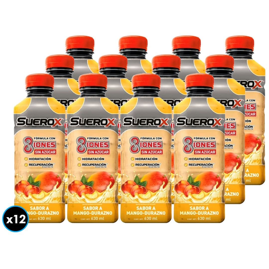 12x Bebida Isotónica Suerox Mango Durazno 630c_1