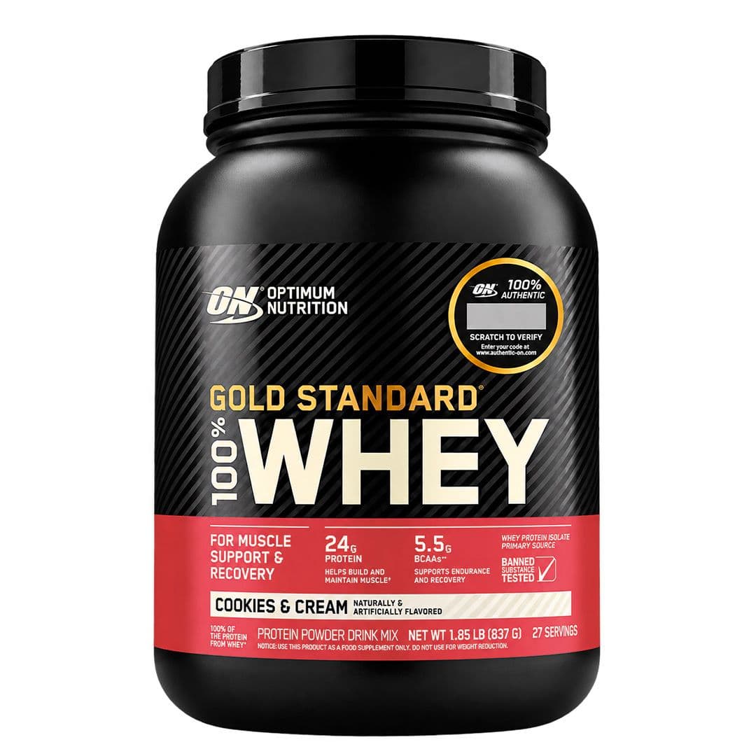 Proteína Optimum Nutrition Gold Standard 100% Whey Cookies & Cream 1.85 lb._1
