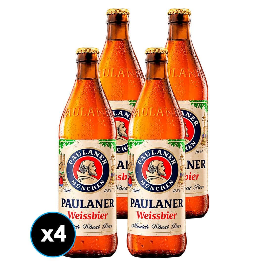 4x Cerveza Paulaner Weizenbier Botella 500cc_1