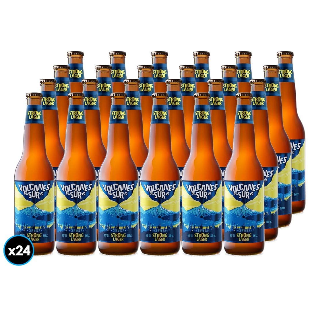 24x Cerveza Volcanes del Sur Strong Lager en Botella 350cc_1