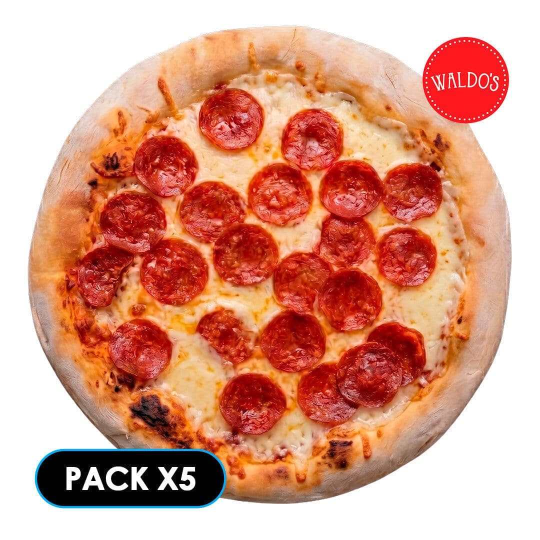 PACK PIZZAS WALDO'S CONGELADAS PEPPERONI 5x_1