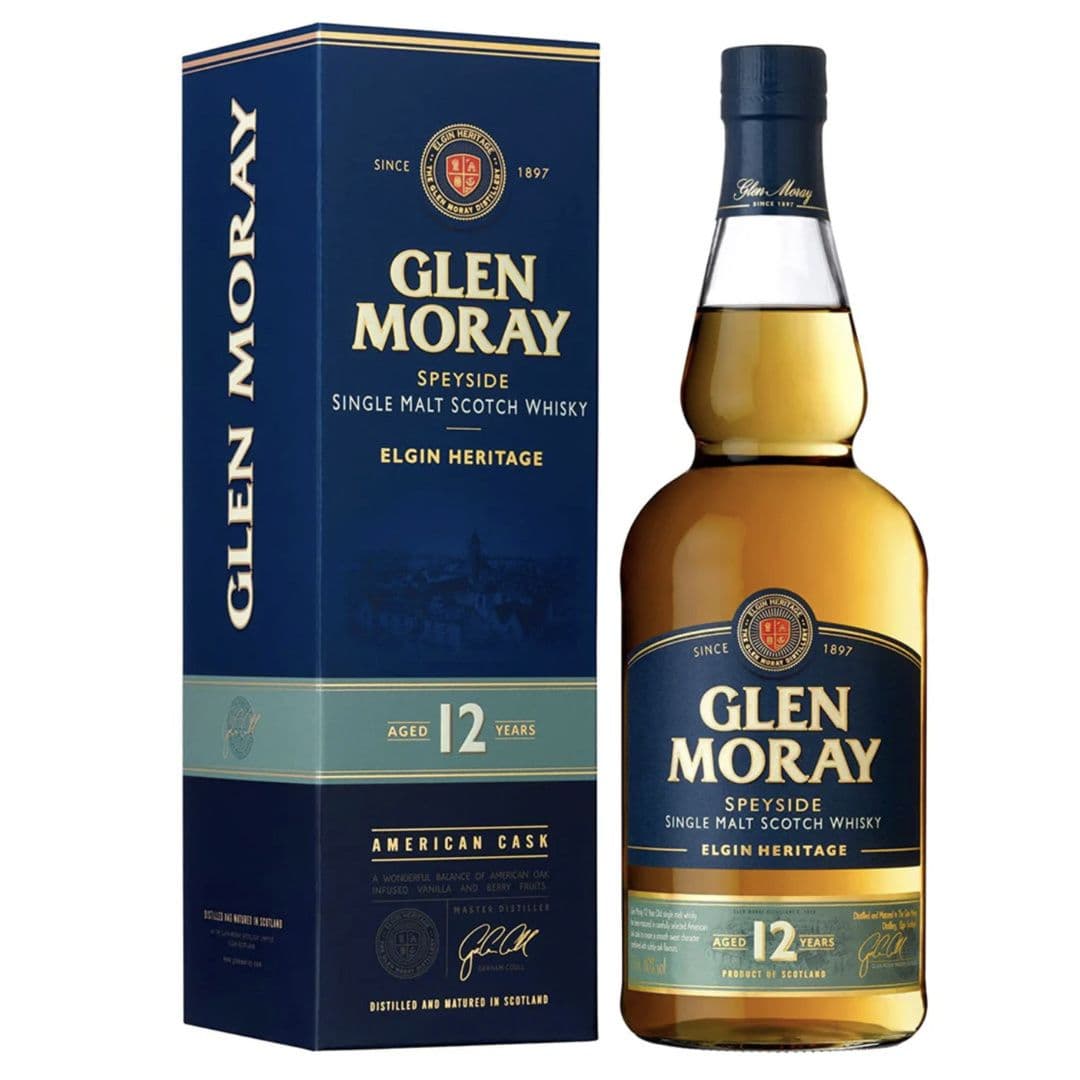 Whisky Glen Moray Single Malt 12 años 750cc 40°_1