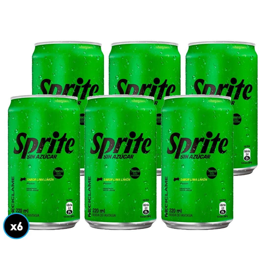 6x Bebida Sprite Sin Azúcar Lata 220cc_1