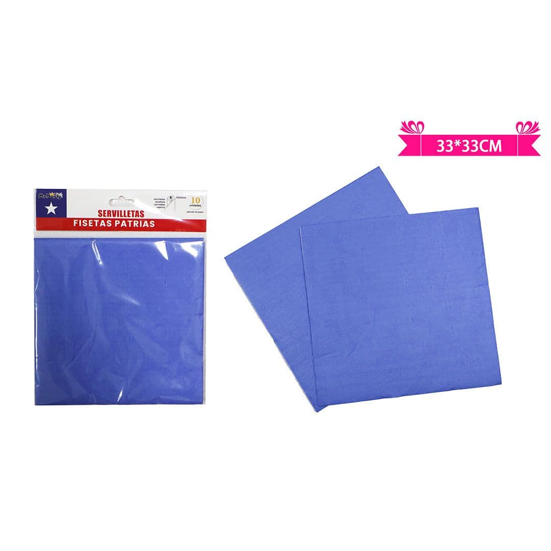 Servilletas Azules 33*33cm (10 Unidades)_1
