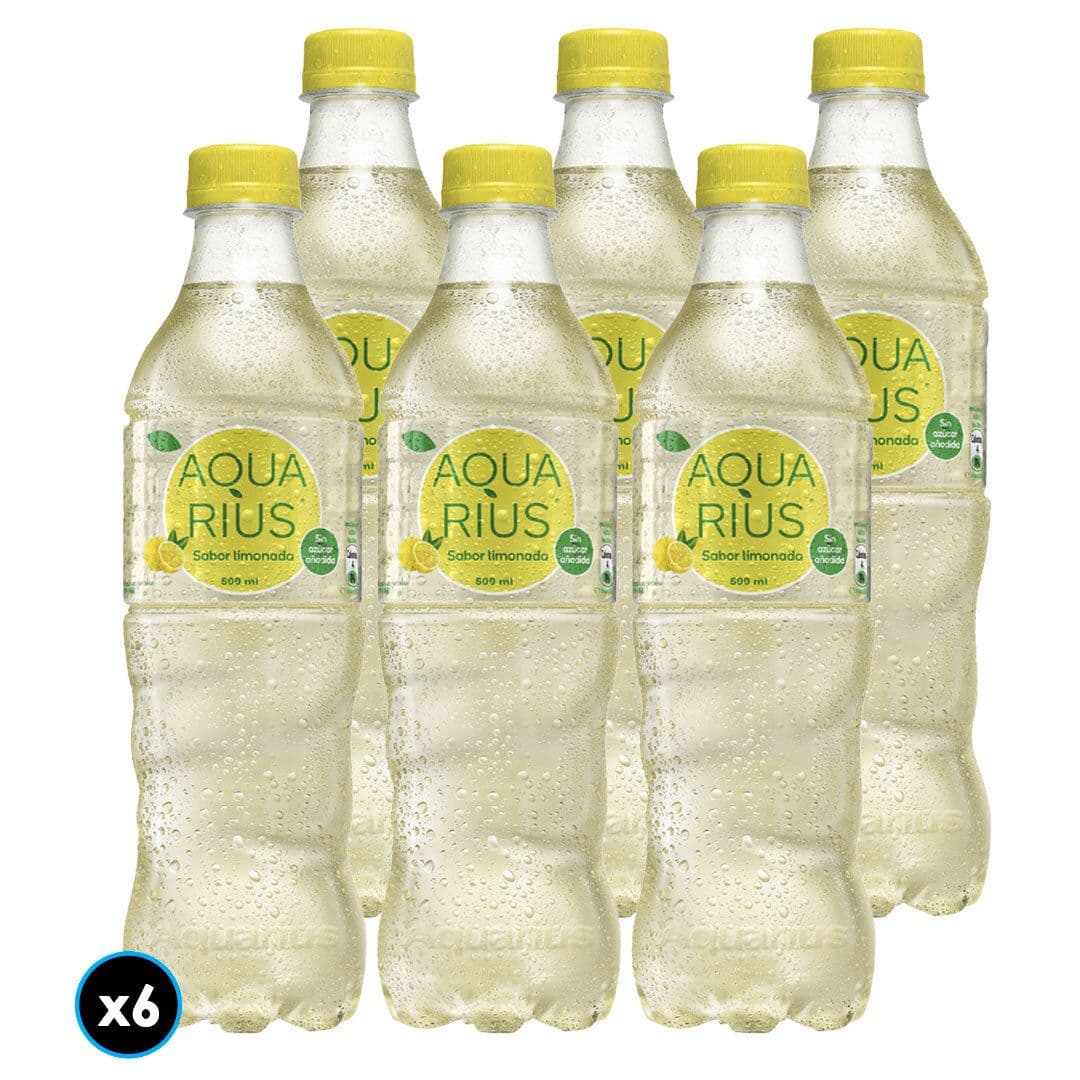 6x Agua Aquarius Limonada Low Calories 500cc_1