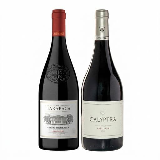 DUO TARAPACÁ - CALYPTRA: 1x Vino Tarapacá Gran Reserva Carmenere 750cc + Vino Calyptra Gran Pinot Noir 750cc_1