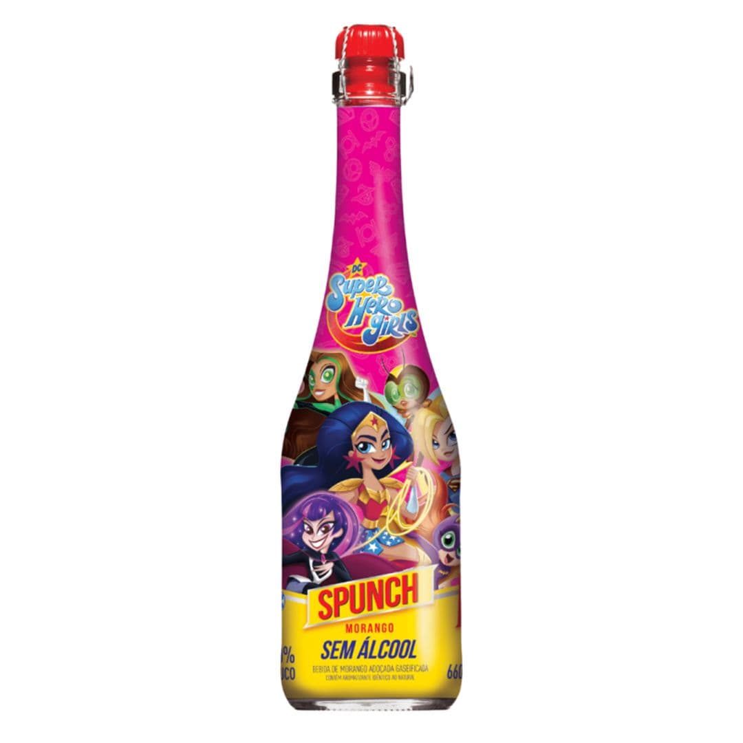 Espumante Para Niños Spunch De Frutilla Sin Alcohol Liga de la Justicia 660cc_1