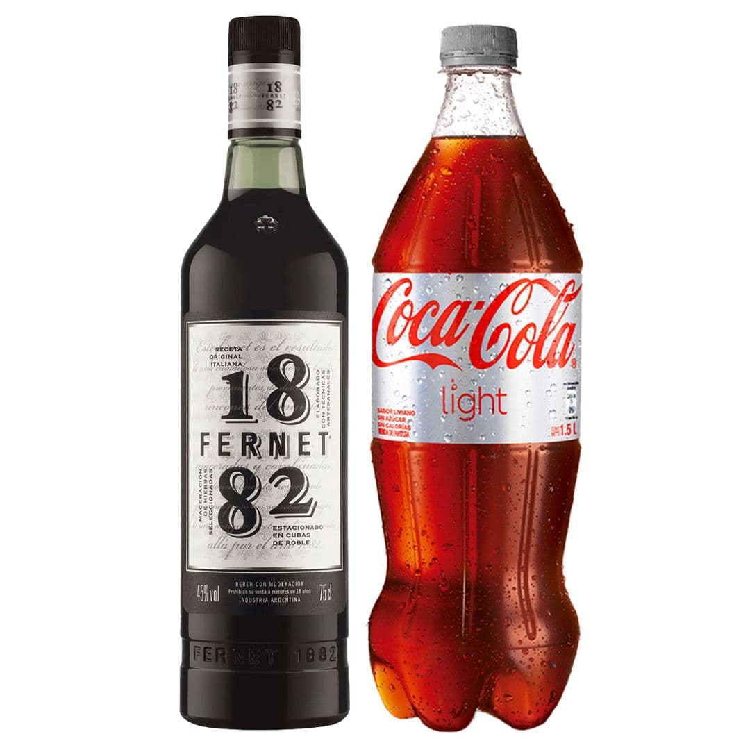 PACK 1882 N°2: 1x Licor Fernet 1882 750cc 46° alc. + 1x Bebida Coca Cola Light 1,5 Litros_1