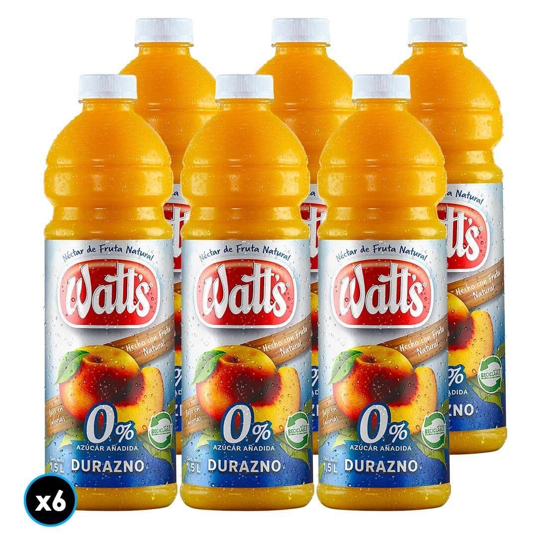 6x Jugo Watts Durazno Light 1,5 Litros_1