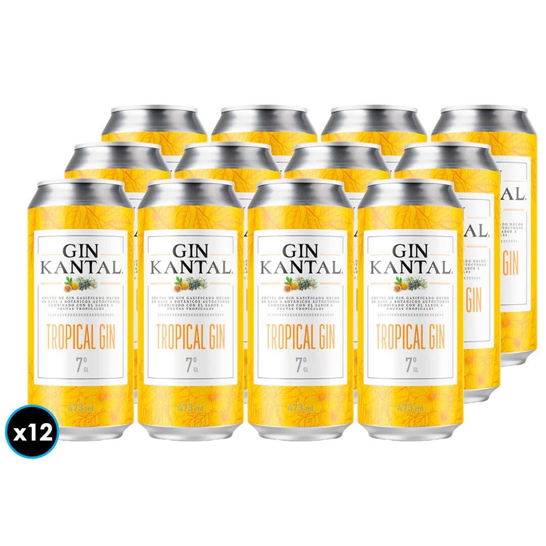 12x Gin Kantal Tropical 7° Lata 473 cc_1