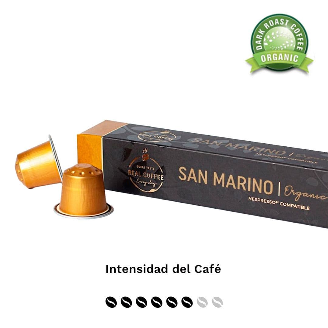Cápsulas Café Real Coffee San Marino Nespresso® Compatible (10 Cápsulas)_1