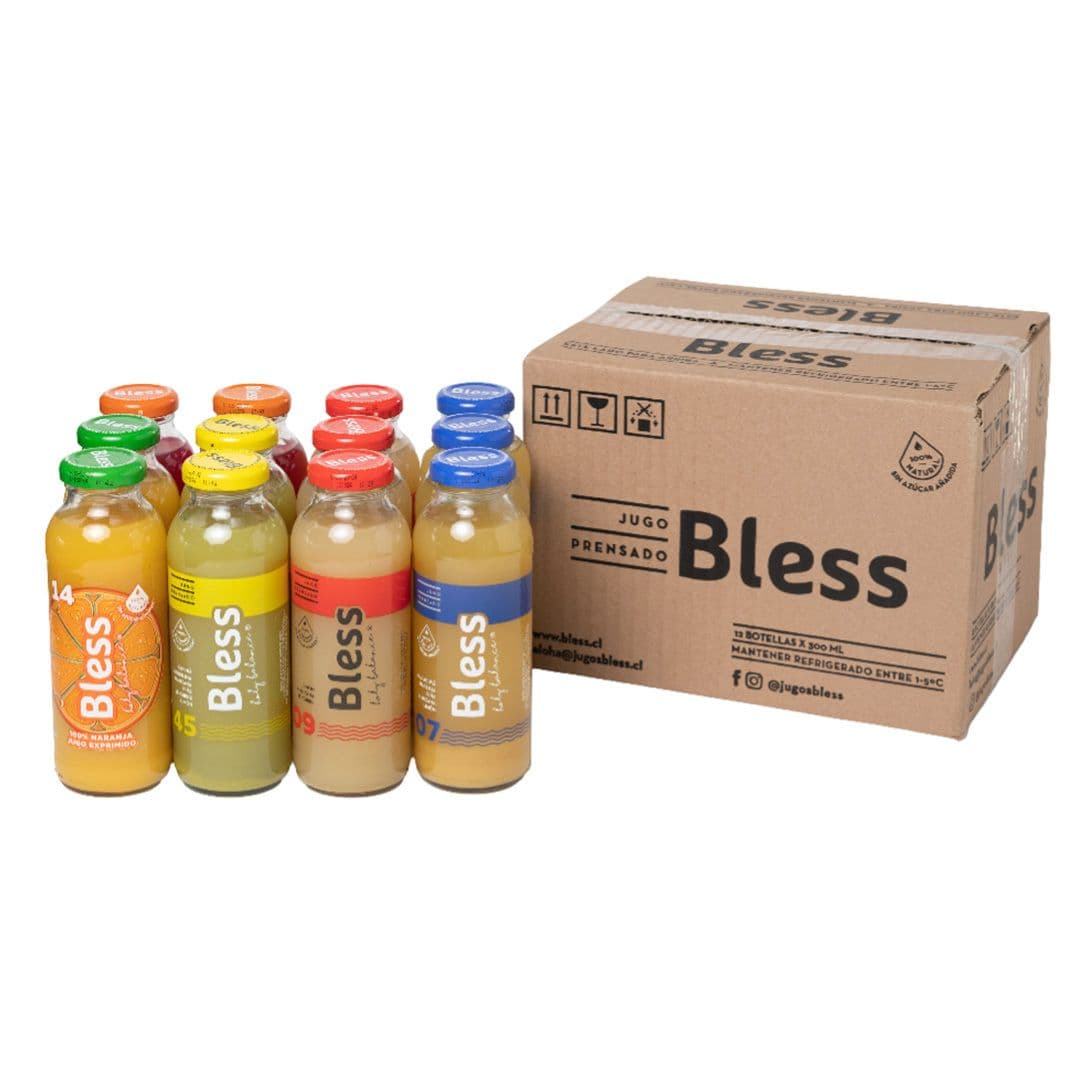 Caja 12x Jugos Bless Mix Sabores 300cc_1