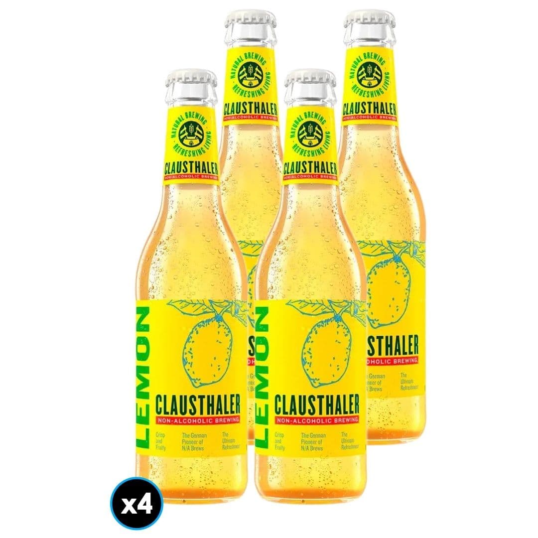 4x Cerveza Clausthaler Sin Alcohol Limón en Botella 330cc_1