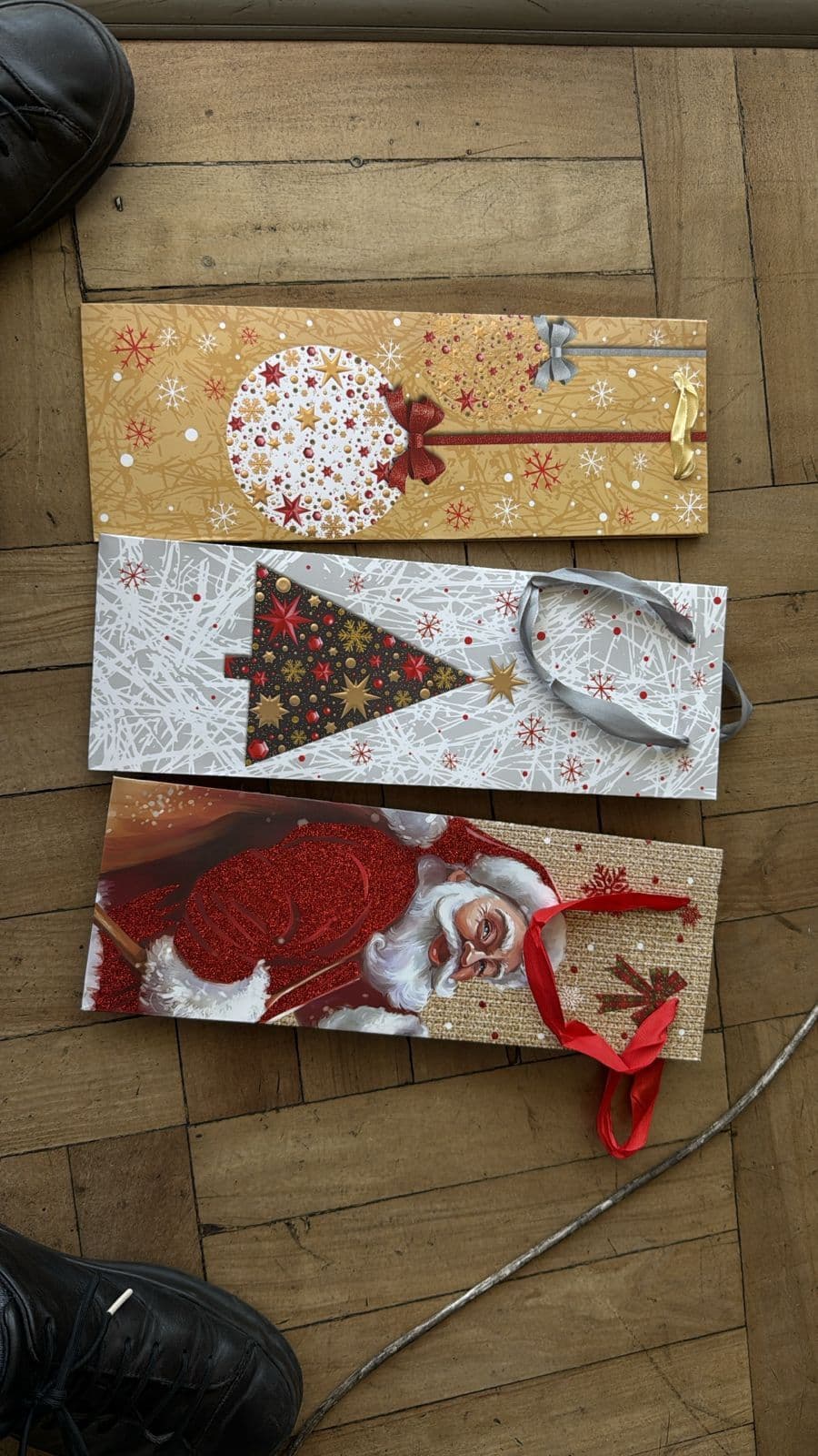 Bolsa de Regalo Vino Navidad Golden _1