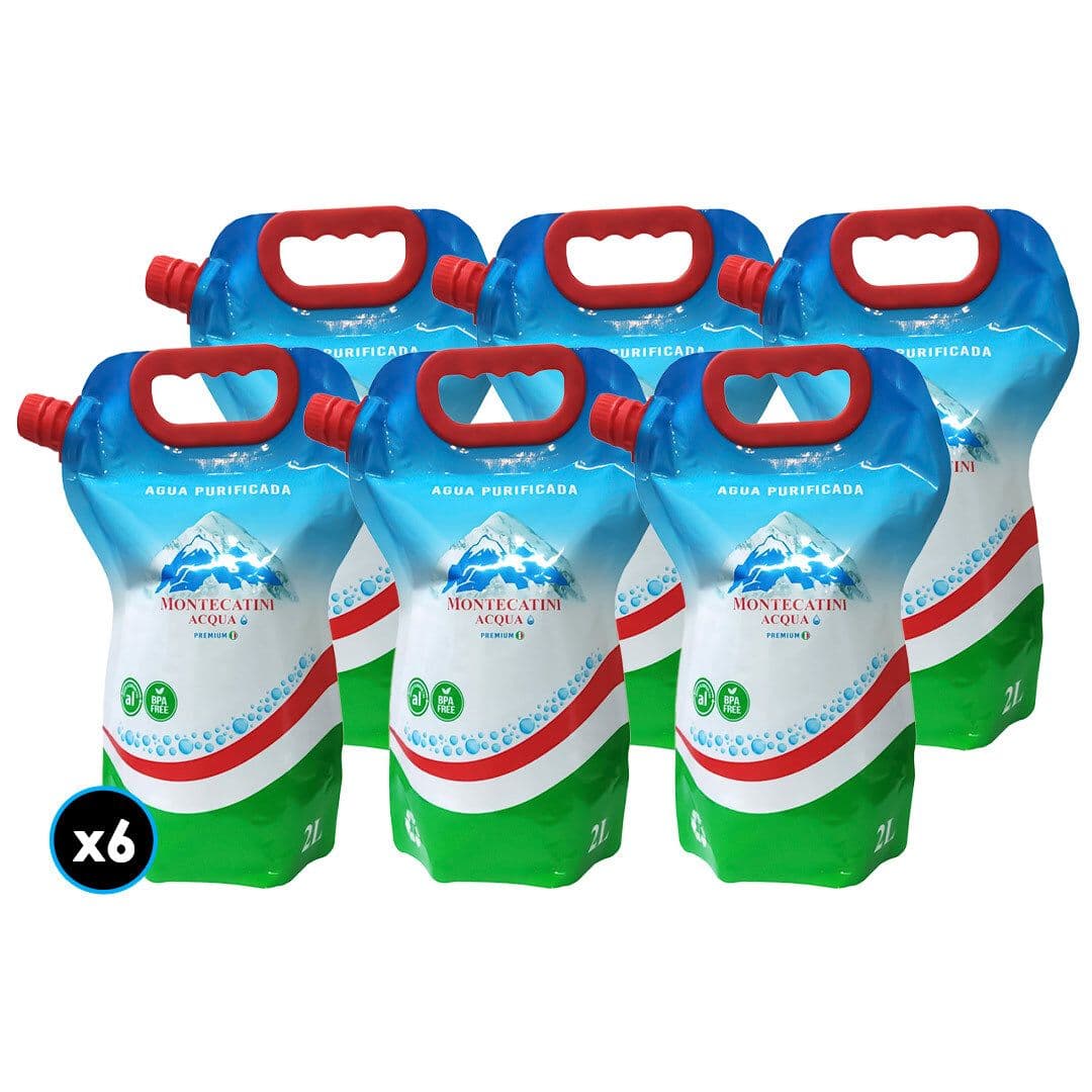 6x Agua Purificada Montecatini Sin Gas 2 L_1