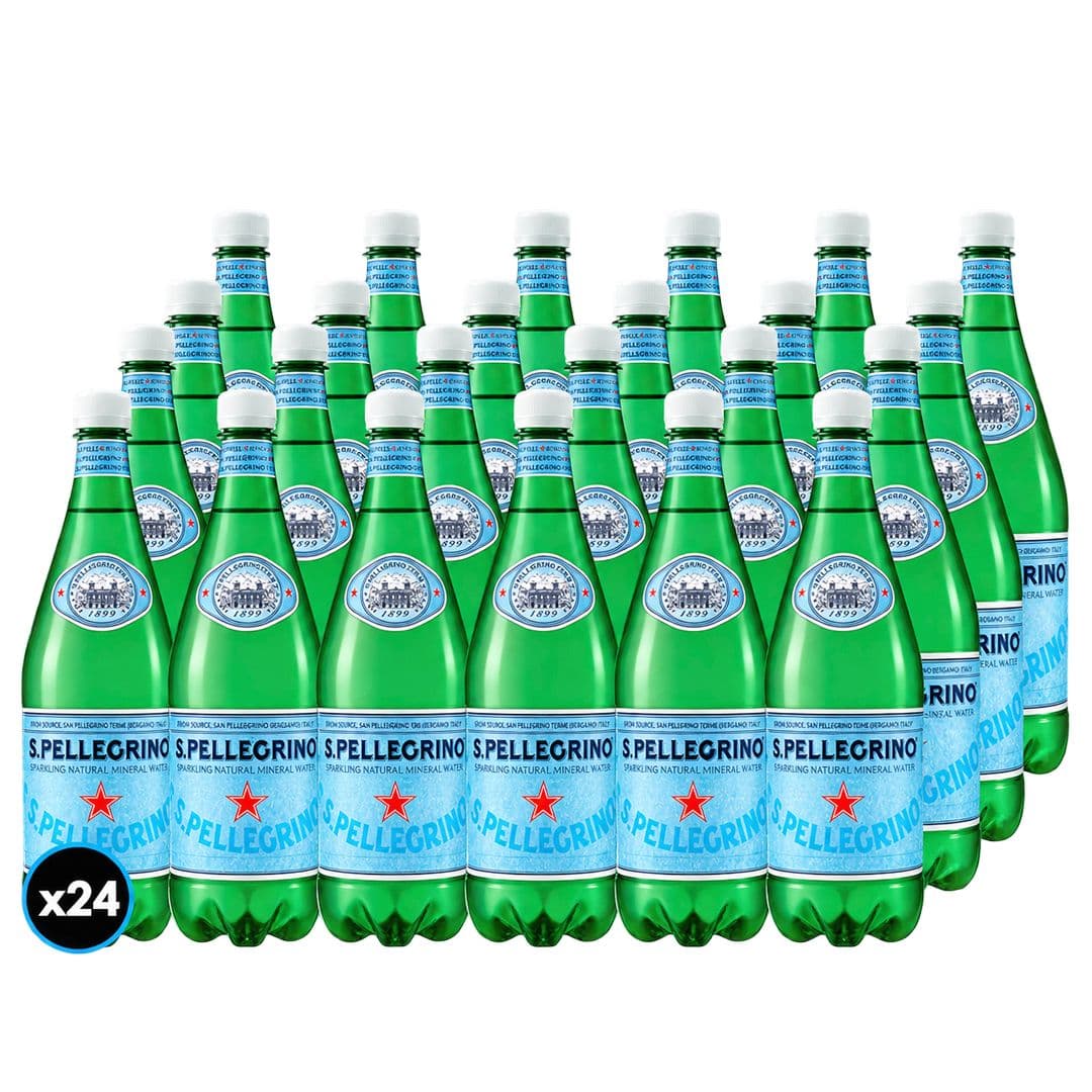 24x Agua Mineral San Pellegrino Con Gas Botella Vidrio 505cc_1