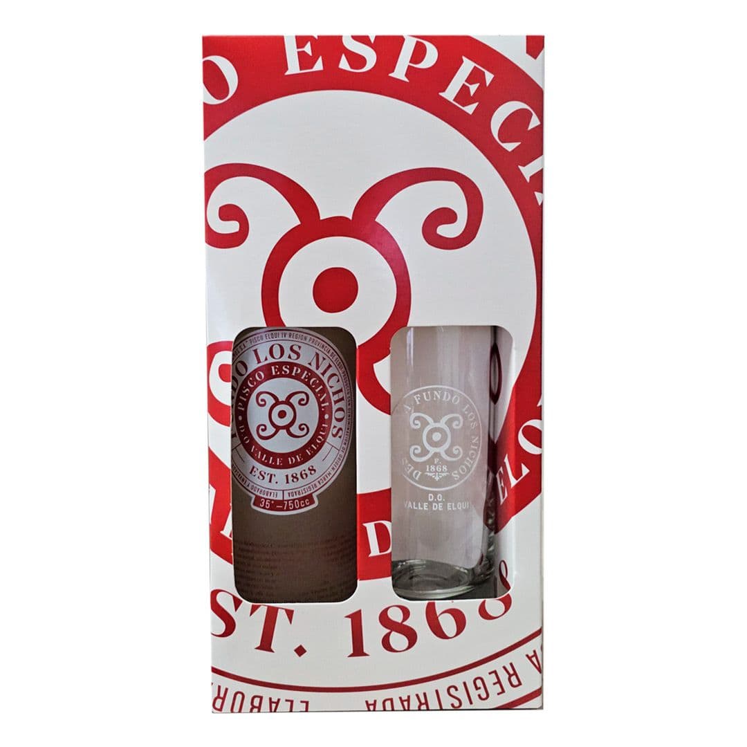 Pack Pisco Los Nichos 750cc 35º alc. + Vaso_1