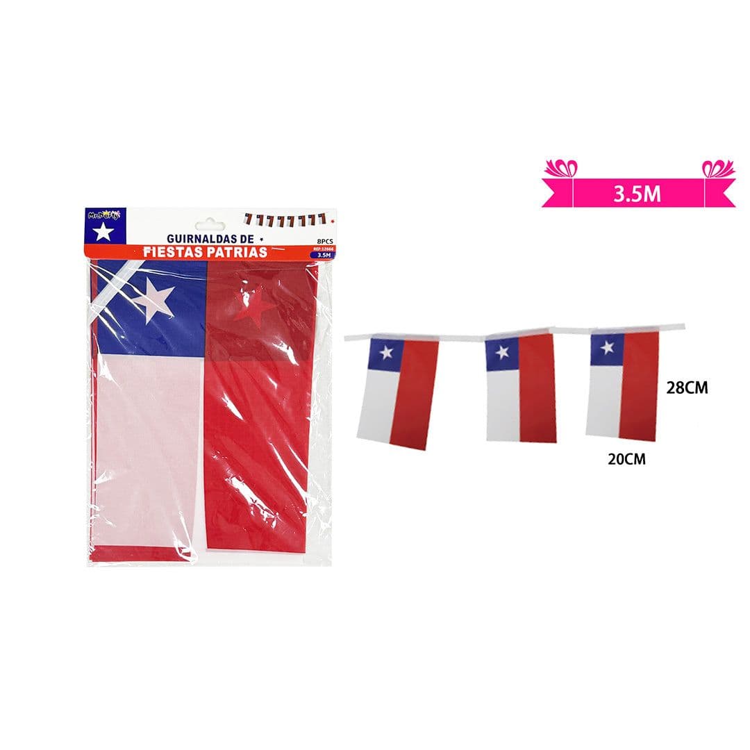 Guirnalda Banderas Poliéster 20cm*28cm*3.5m (8 pcs)_1
