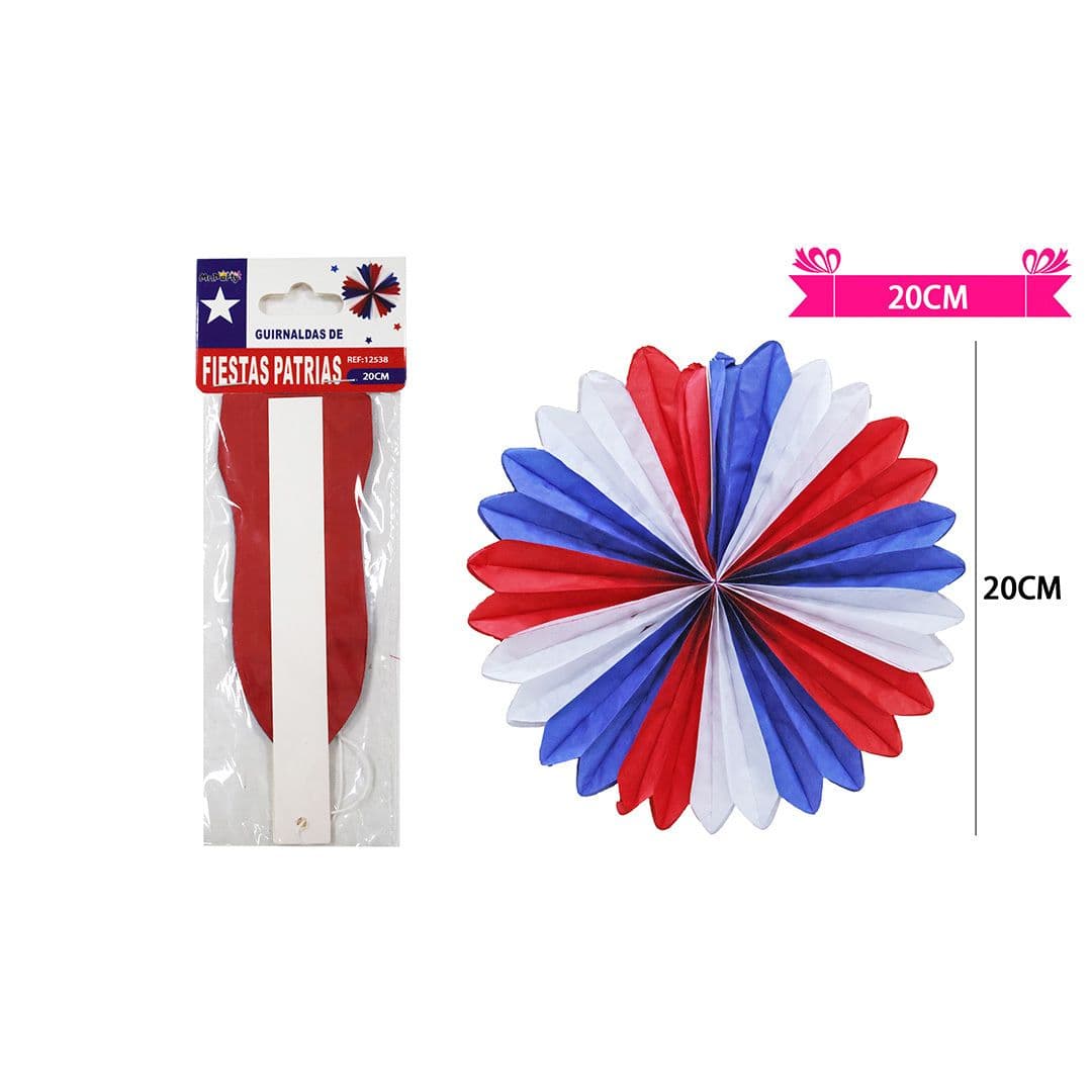 Adorno Abanico 2 Colgante Fiestas Patrias 20cm_1