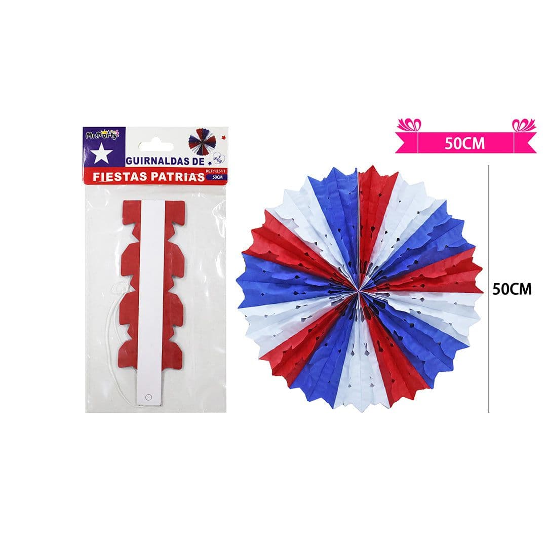 Adorno Abanico 1 Colgante Fiestas Patrias 50cm_1