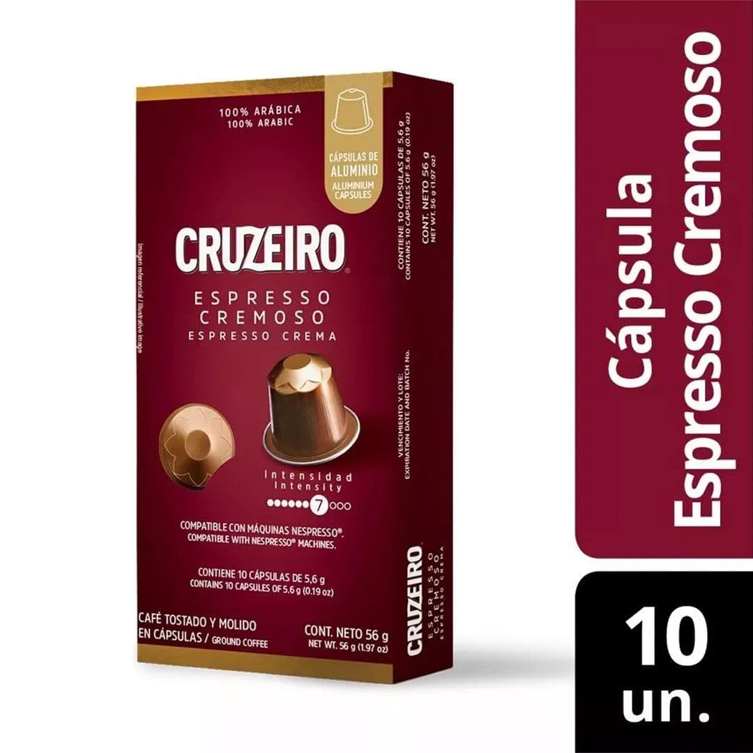 Cápsulas de Café Cruzeiro Espresso Cremoso Nespresso® Compatible (10 Unidades)_1