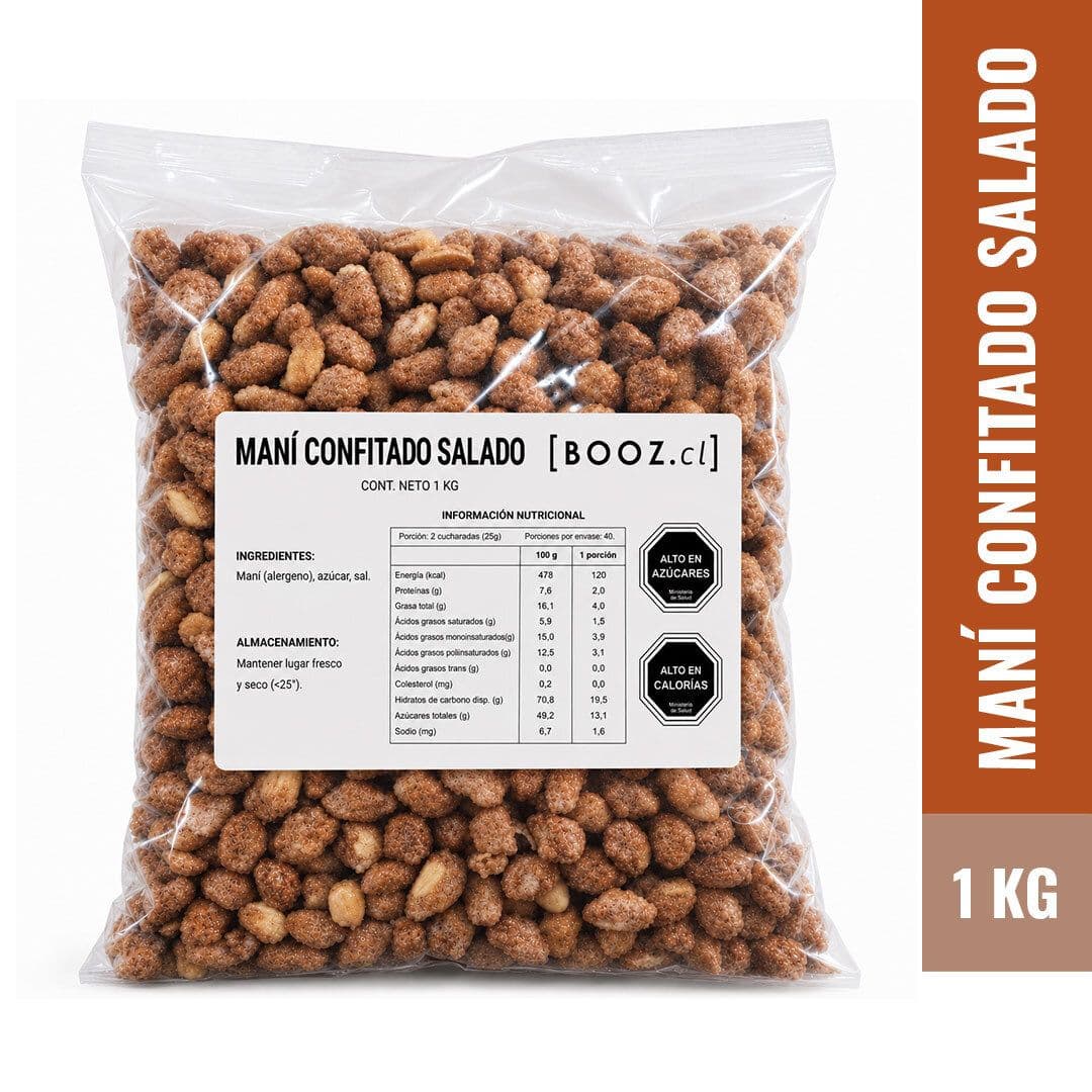 Maní Tostado Confitado Salado Granel 1kg_1