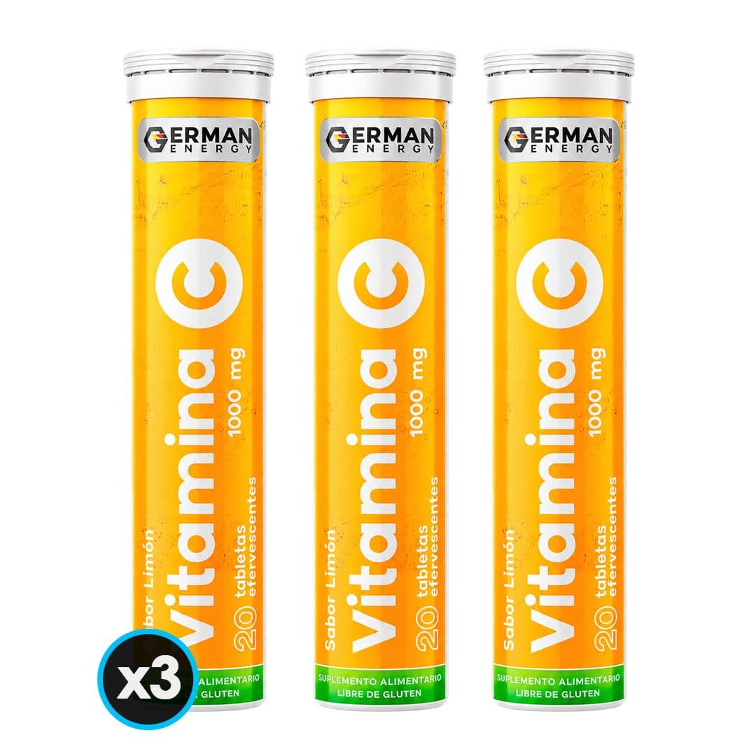 3x Vitamina C German Energy Limón 1000 mg (20 tabletas efervescentes)._1