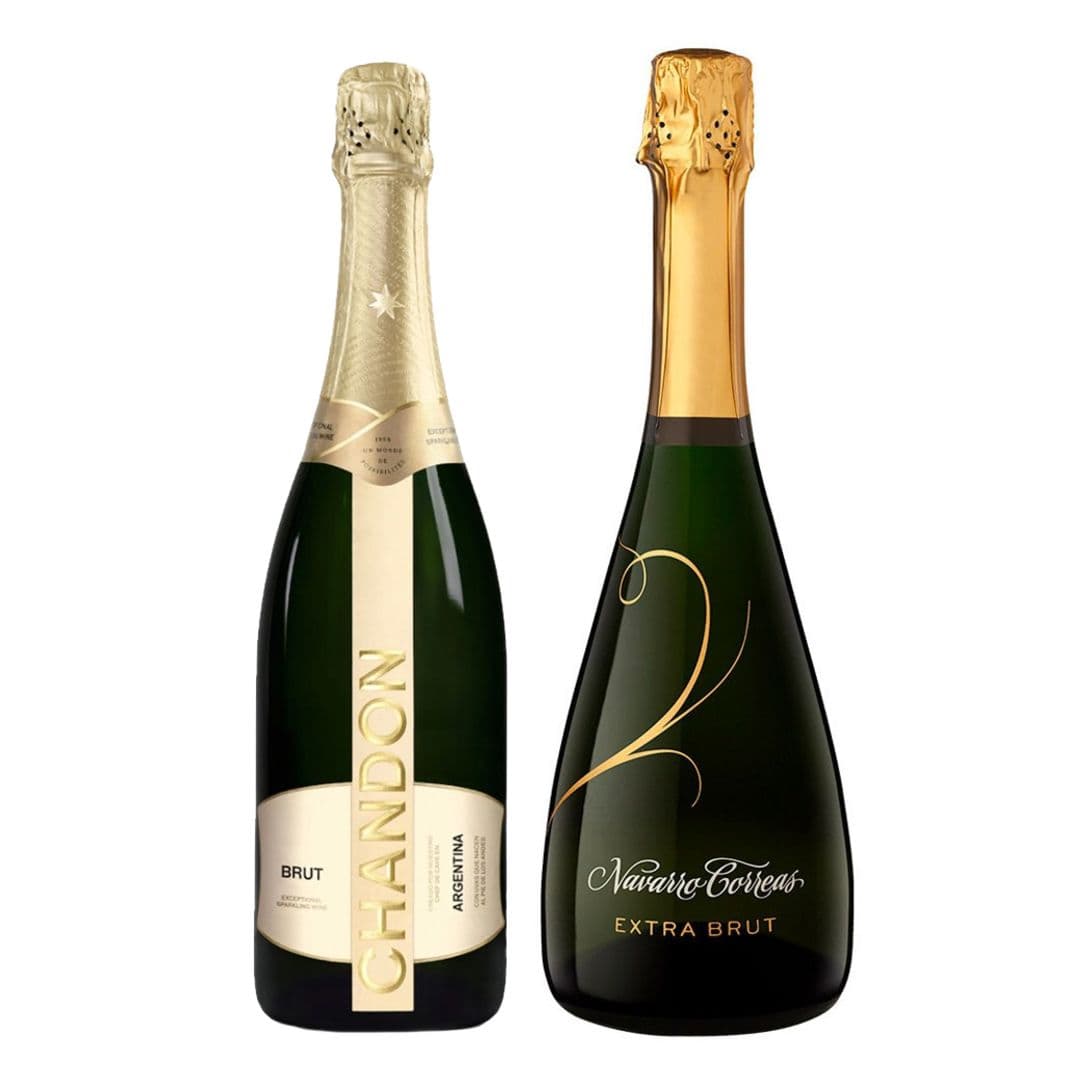 DUO CHANDON - NAVARRO CORREAS: 1x Espumante Chandon Brut 750cc + 1x Espumante Navarro Correas Extra Brut 750cc_1