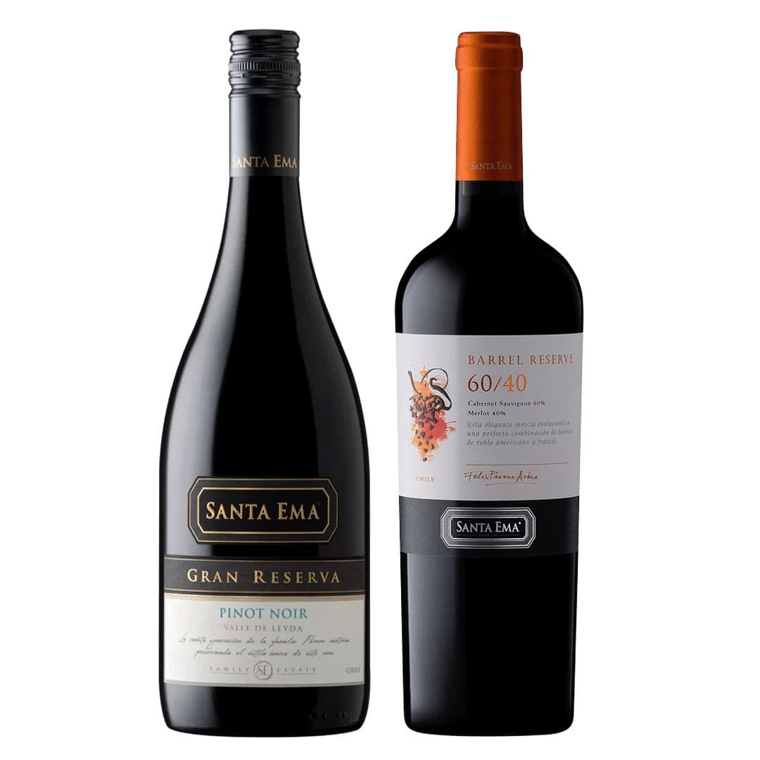 PACK SANTA EMA N°2: 1x Vino Santa Ema Gran Reserva Pinot Noir 750cc + 1x Vino Santa Ema Barrel Reserve Cabernet Sauvignon / Merlot 750cc_1