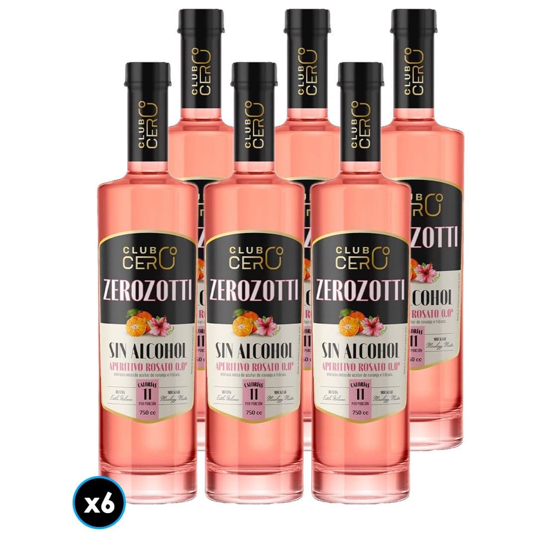 6x Aperitivo Zerozotti Rosato 0,0° Sin Alcohol 750cc_1
